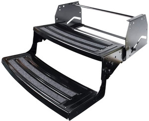 Lippert 432682 24" Radius Corner Manual Step - Double, 7" Rise