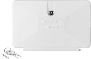 Dura Faucet (DF-SA170D-WT) RV Locking Replacement Door for an Exterior Shower Box Kit (White)