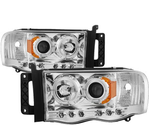 Spyder PRO-YD-DR02-HL-C Dodge Ram Halo LED Chrome Projector Headlights Assembly (Sold in Pairs) Spyder PRO-YD-DR02-HL-C Dodge Ram Halo LED Chrome Projector Headlights Assembly (Sold in Pairs)