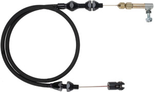 Lokar XTC-1000HT 24" Throttle Cable Kit with Black Stainless Steel Housing and Black Fittings