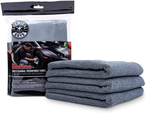 Chemical Guys MIC35203 Workhorse Professional Grade Microfiber Towel, Gray - 16 in. x 16 in. (Pack of 3) Gray 3 Pack Chemical Guys MIC35203 Workhorse Professional Grade Microfiber Towel, Gray - 16 in. x 16 in. (Pack of 3) Gray 3 Pack