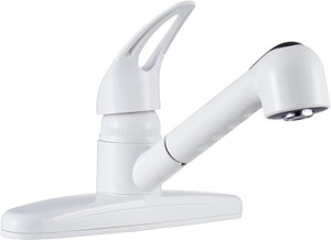 Dura Faucet (DF-PK100-WT) RV Non-Metallic Pull-Out Kitchen Faucet (White) Dura Faucet (DF-PK100-WT) RV Non-Metallic Pull-Out Kitchen Faucet (White)