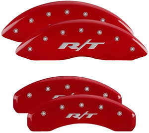 MGP Caliper Covers 12204SRT1RD caliper covers Engraved Front and Rear: RT1-Truck Red powder coat finish silver characters,Disc Brake Caliper Cover Dodge 12204SRT1RD:Red RT1 (Truck) Set of 4