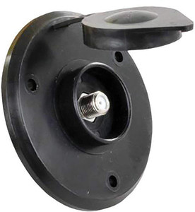RV Camper Coaxial Antenna/Cable TV Plate Large Jack Cover Polar Black PN 94321 RV Camper Coaxial Antenna/Cable TV Plate Large Jack Cover Polar Black PN 94321