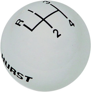 Hurst 1637626 White Plastic Replacement Shifter Knob Hurst 1637626 White Plastic Replacement Shifter Knob