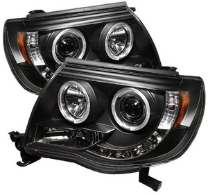 Spyder Auto Toyota Tacoma Black Halogen LED Projector Headlight