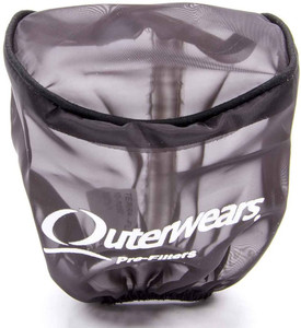 Air Filter Wrap, Pre Filter, 3-1/2 in OD, 4 in Tall, Top, Polyester, Black, Each