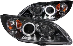 Anzo USA 121228 Mazda 3 Projector Halo Black Clear AmberHeadlight Assembly - (Sold in Pairs)
