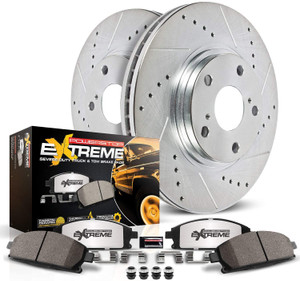 Power Stop K3090-36,Z36 Truck & Tow Rear Brake Kit- Drilled/Slotted Rotors & Carbon Fiber Ceramic Brake Pads