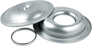 Allstar ALL26095 14" Diameter 5-1/8" Flange Plain Aluminum Carburetor Air Cleaner Kit with Offset Base and 1/2" Spacer