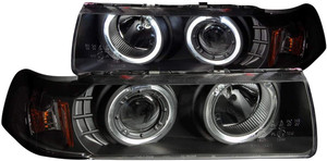 AnzoUSA 121325 Black Clear/Amber G2 Projector Halo Headlight for BMW 3 Series/E36 - (Sold in Pairs) AnzoUSA 121325 Black Clear/Amber G2 Projector Halo Headlight for BMW 3 Series/E36 - (Sold in Pairs)