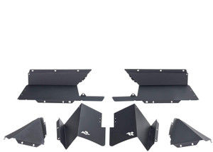 Rugged Ridge Inner Fender Liners, Rear, Aluminum, Blk; 2020 Jeep Gladiator JT