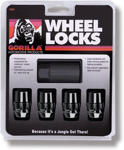 Gorilla Automotive 71621NBC Acorn Black Chrome Wheel Locks (12mm X 1.25 Thread Size)-Pack of 4 Gorilla Automotive 71621NBC Acorn Black Chrome Wheel Locks (12mm X 1.25 Thread Size)-Pack of 4