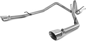 MBRP S5146AL Aluminized Dual Split Rear Cat Back Exhaust System Aluminized Steel MBRP S5146AL Aluminized Dual Split Rear Cat Back Exhaust System Aluminized Steel