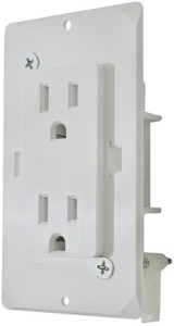 Valterra Diamond Group by DG15TVP Decor Receptacle with Cover - 15A, 125V, White Valterra Diamond Group by DG15TVP Decor Receptacle with Cover - 15A, 125V, White