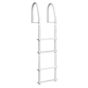 Dock Edge Fixed 4 Step Ladder Bright White Galvalume Dock Edge Fixed 4 Step Ladder Bright White Galvalume