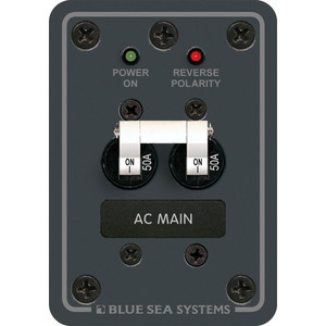 Blue Sea 8079 AC Main Only Circuit Breaker Panel - White Switches Blue Sea 8079 AC Main Only Circuit Breaker Panel - White Switches