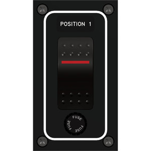 Paneltronics Waterproof Panel - DC 1-Position Illuminated Rocker Switch & Fuse