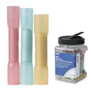 Ancor Heat Shrink Butt Connector Multi-Pack - 250-Piece - Jar Ancor Heat Shrink Butt Connector Multi-Pack - 250-Piece - Jar