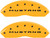 MGP Caliper Covers Set of 4 Caliper Covers, Engraved Front: 2015/Mustang-Engraved Rear: 2015/Bar & Pony, Yellow Powder Coat Finish, Black Characters (10202SMB2YL, 4 Pack Yellow Standard Brake System