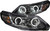 AnzoUSA 121454 Black/Clear/Amber Halogen Projector Headlight for Honda Civic