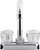 Dura Faucet (DF-PB150A-CP) RV Bar Faucet with Crystal Acrylic Knobs - 6-inch Spout (Chrome)