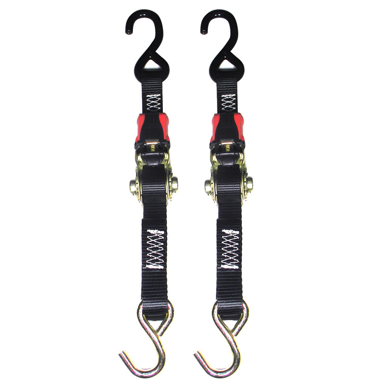 Rod Saver Rubber Ratchet Tie-Down - 1" x 6' - Pair