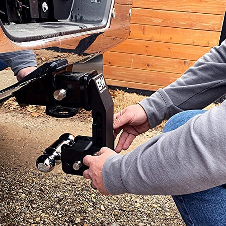 B&W Trailer Hitches 2.5 Model 10 Blk T&S Tri Ball for Multi-Pro Tailgate