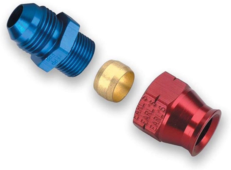 Earl's 5.7115R 165006 Aluminum -6AN Male to 3/8" Tubing Adapter