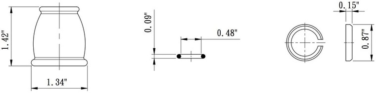 Dura Faucet (DF-RK500-SN) RV Faucet Bell Style Spout Nut and Rings Replacement Kit (Brushed Satin Nickel)