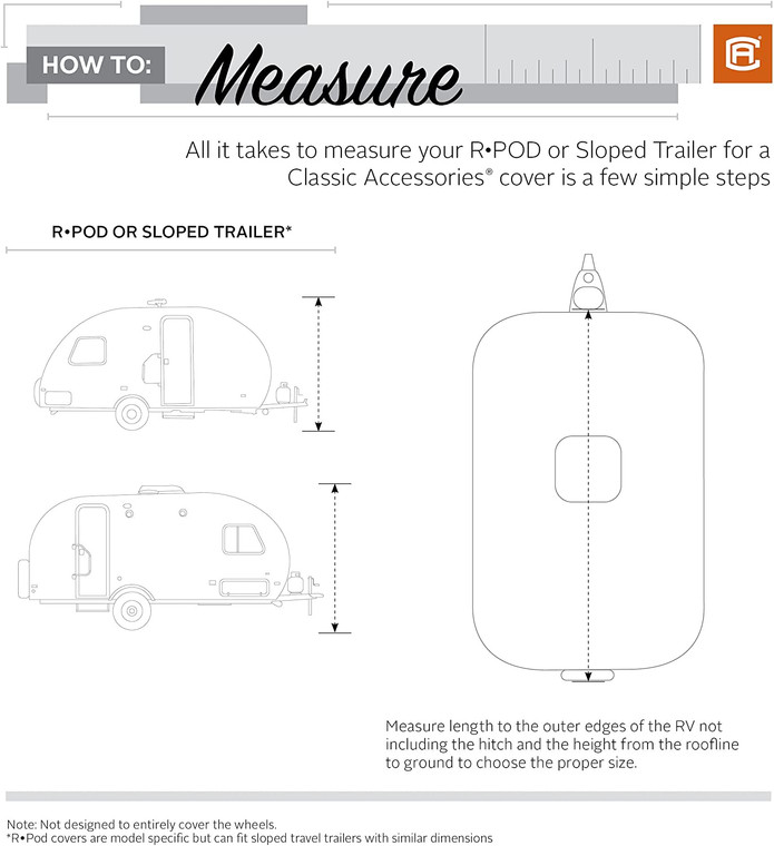 Classic Accessories 80-200-161001-00 Overdrive PolyPro III Deluxe Teardrop R-Pod Travel Trailer Cover, Fits Up To 20' Trailers Fits Up To 20' Trailers Grey