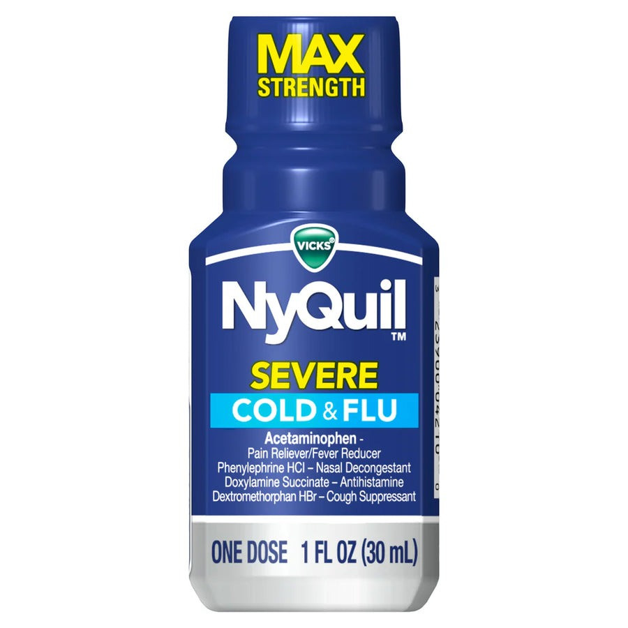 Vicks NyQuil Severe Cold & Flu Liquid Relief 1 Oz 1 Ea - RST Deals