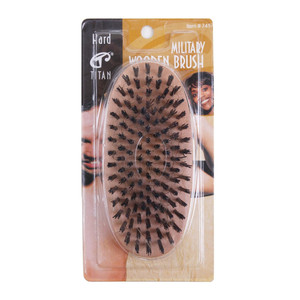Titan Military Hair Brush with Natural Bristles for Wave & Curl Definition, 1 Ea Titan Military Hair Brush with Natural Bristles for Wave & Curl Definition, 1 Ea