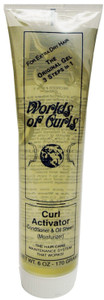 Worlds Of Curls Curl Activator Gel for Extra Dry Hair & Long-Lasting Curls, 6 Oz