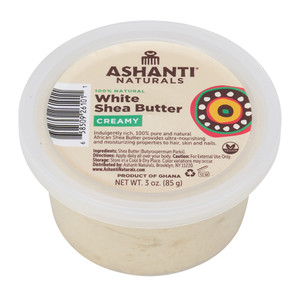 Ashanti Naturals 100% Creamy White Shea Butter for Men, 3 oz