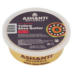 Ashanti Naturals 100% Solid Yellow Shea Butter for Men, 8 oz Ashanti Naturals 100% Solid Yellow Shea Butter for Men, 8 oz