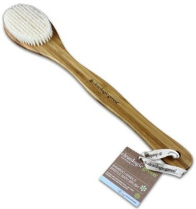 Clean Logic Bamboo Handle Bristle Bath Brush Clean Logic Bamboo Handle Bristle Bath Brush