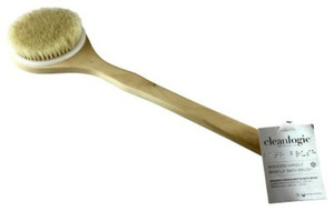 Clean Logic Wooden Handle Bristle Bath Brush Clean Logic Wooden Handle Bristle Bath Brush