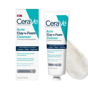 CeraVe Acne Clay-to-Foam Facial Cleanser CeraVe Acne Clay-to-Foam Facial Cleanser
