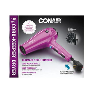 Conair Cord-Keeper Ionic 1875 Watt Ceramic Hair Dryer, 1.0 ct Conair Cord-Keeper Ionic 1875 Watt Ceramic Hair Dryer, 1.0 ct