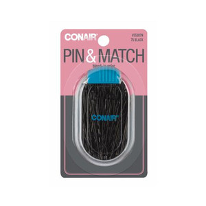 Conair Styling Essentials Bobby Pins, Black, 75 CT Conair Styling Essentials Bobby Pins, Black, 75 CT