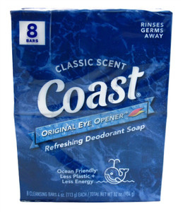 Coast Bath Bars Classic Scent 4Oz 8 Count Coast Bath Bars Classic Scent 4Oz 8 Count