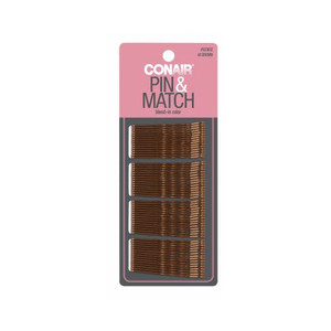 Conair Styling Essentials Bobby Pins, Brunette - 60 pcs Conair Styling Essentials Bobby Pins, Brunette - 60 pcs