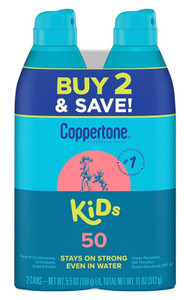 Coppertone Spf#50 Kids Spray 5.5Oz Twin Pack