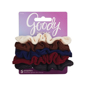 Goody Ouchless Small Ribbed Scrunchie, 5 CT Goody Ouchless Small Ribbed Scrunchie, 5 CT