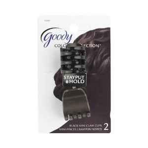 Goody Slideproof Black Small Claw Clips 2 Goody Slideproof Black Small Claw Clips 2
