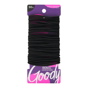 Goody Ouchless Thin Elastic Hair Ties - Black, 50 count Goody Ouchless Thin Elastic Hair Ties - Black, 50 count