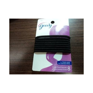 Goody Classics Elastic, Extra Thick Black, 8 CT
