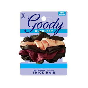 SCRUNCHIE OL BLACK SATIN 5CT