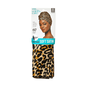 KISS Colors & Care Satin Wrap Scarf - Leopard KISS Colors & Care Satin Wrap Scarf - Leopard